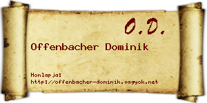 Offenbacher Dominik névjegykártya